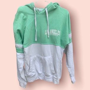 Exist vintage style mint white hoodie Los Angeles California size L
